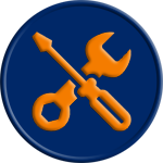 Property Management Icon OrangeBlue150px